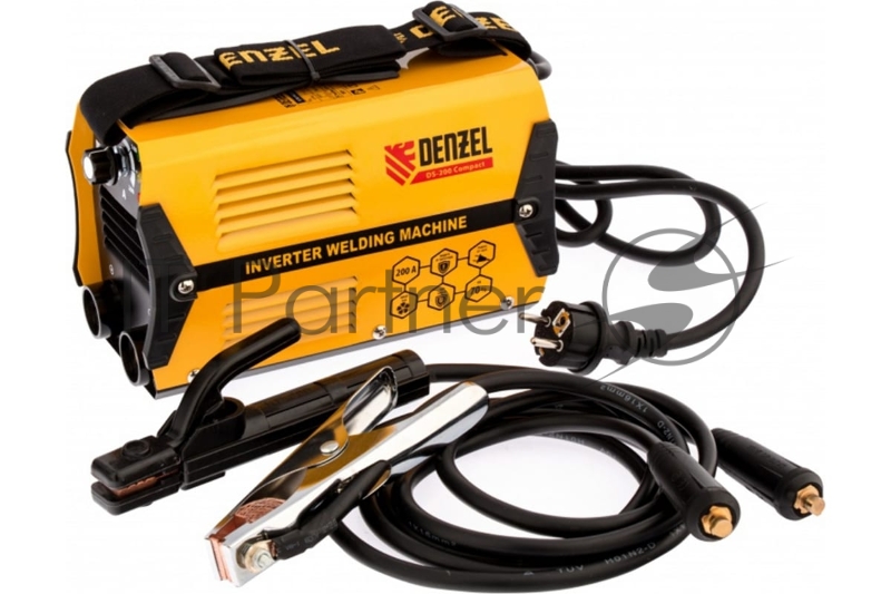 Сварочный аппарат DENZEL ds-200 compact 94373 инвертор. дуговой сварки 200А пв 70%
