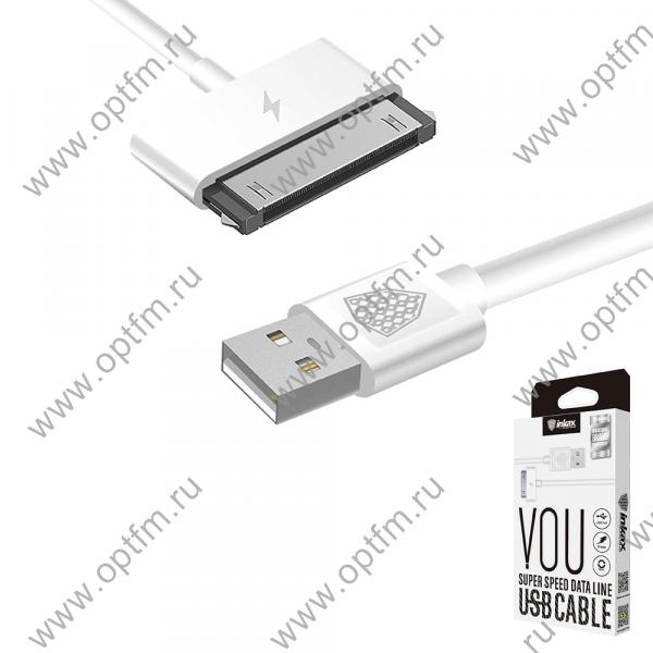Кабель USB - Apple 30 pin INKAX You Super Speed CK-13 белый