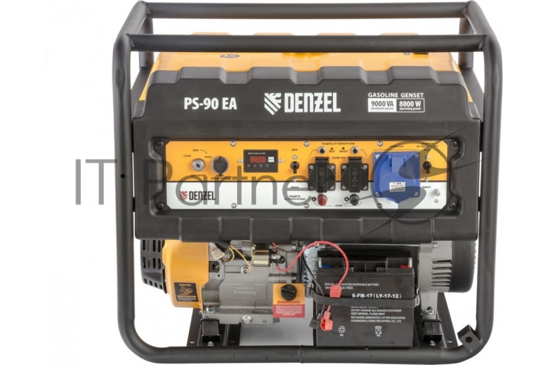 DENZEL Генератор бензиновый PS 90 EA, 9,0 кВт, 230В, 25л 946934