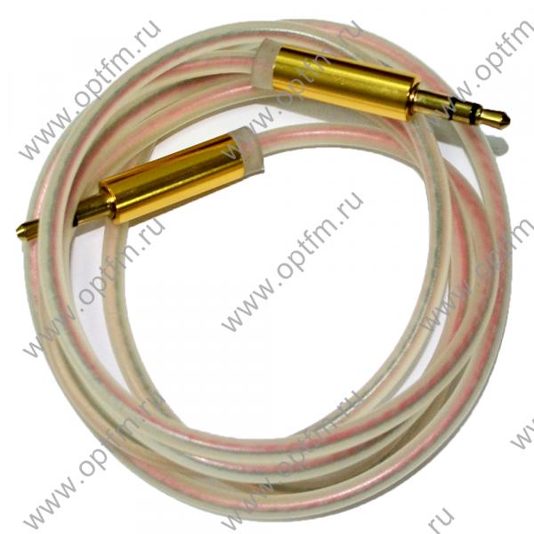 Кабель AUX круглый флуоресцентный (1,0м)