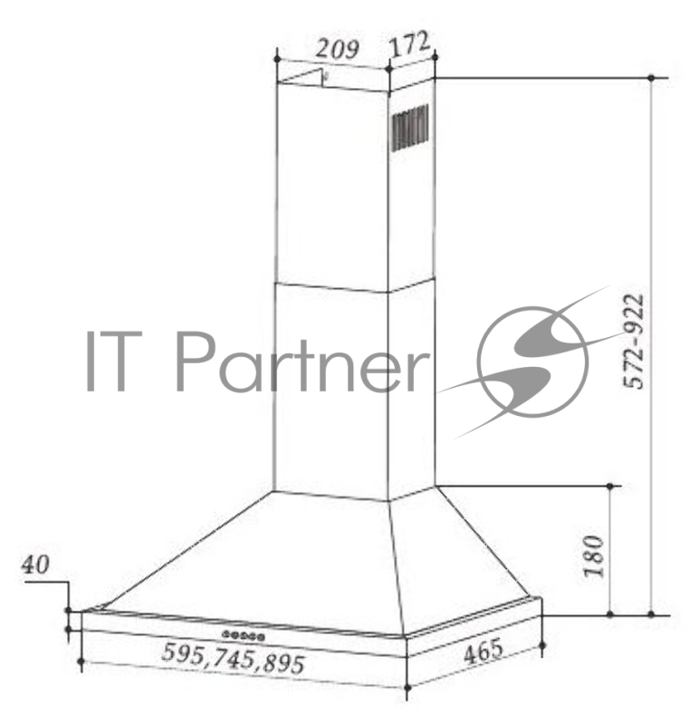ВЫТЯЖКА MAUNFELD LINE 50 T БЕЛЫЙ