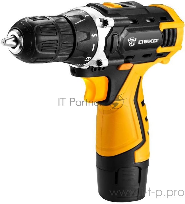 Акк. дрель DEKO DKCD12FU-Li (063-4104) акк 12В/1.5 Ач, патрон БЗП 3/8, с оснасткой в кейсе