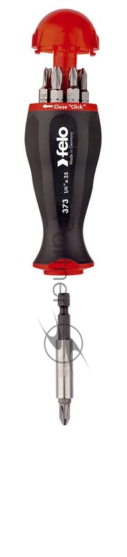 Отвертка FELO 37320805 с магнитным держателем под биты с набором бит 8шт