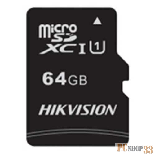 Micro SecureDigital 64Gb Hikvision HS-TF-C1/64G {MicroSDHC Class 10 UHS-I}