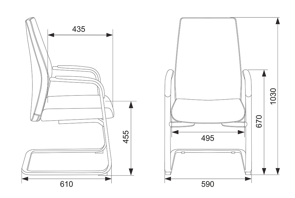 Кресло Бюрократ _JONS-LOW-V/BEIGE на полозьях бежевый кожа