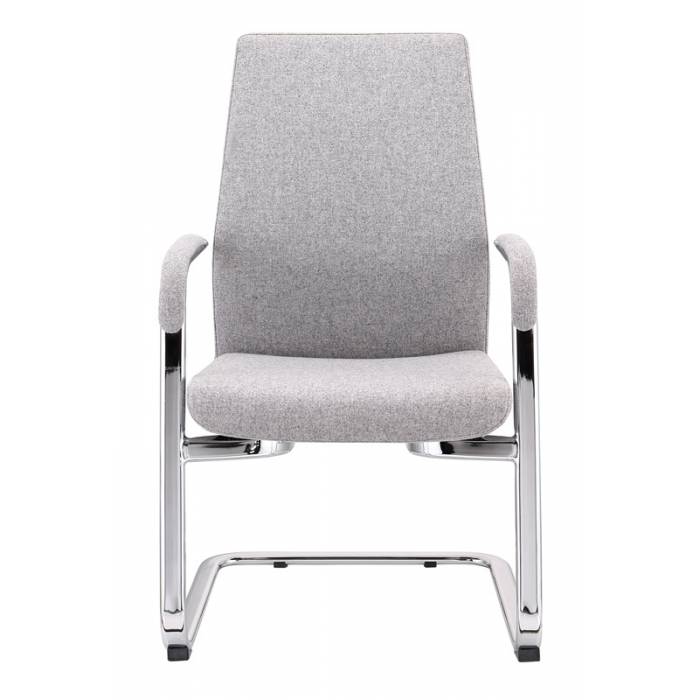 Кресло Бюрократ _JONS-LOW-V/CASHGREY на полозьях серый