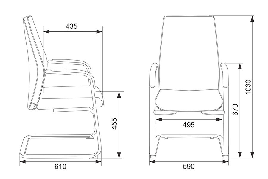 Кресло Бюрократ _JONS-LOW-V/CASHGREY на полозьях серый