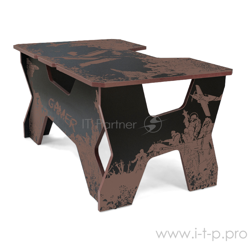 Generic Comfort Gamer2/VS/NC Игровой стол чёрно-коричневый (ЛДСП Е1,150 x 90 x 75)