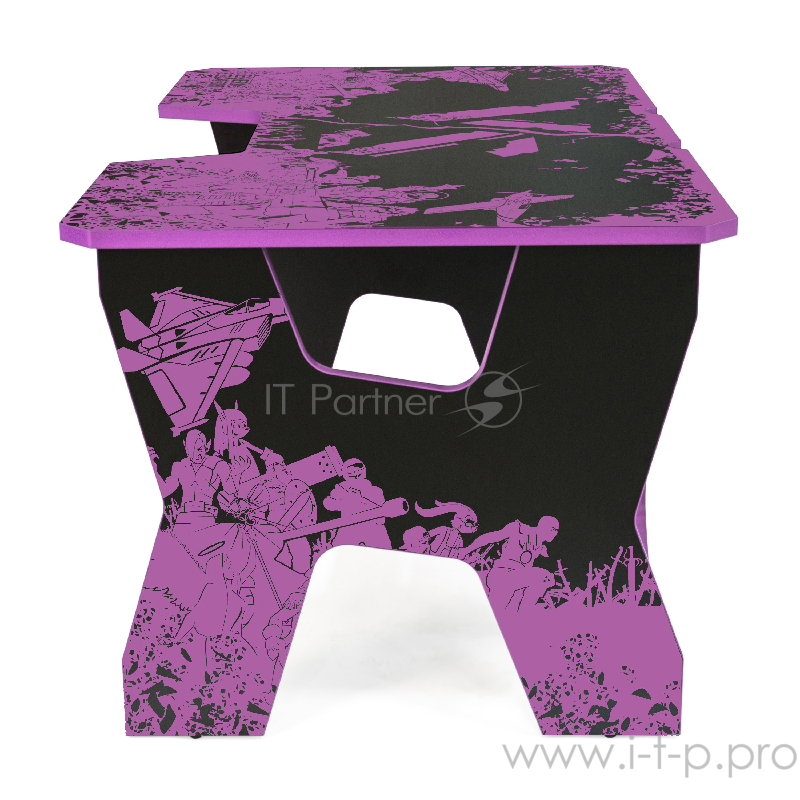 Generic Comfort Gamer2/VS/NP Игровой стол чёрно-фиолетовый (ЛДСП Е1,150 x 90 x 75)