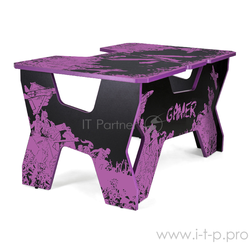 Generic Comfort Gamer2/VS/NP Игровой стол чёрно-фиолетовый (ЛДСП Е1,150 x 90 x 75)