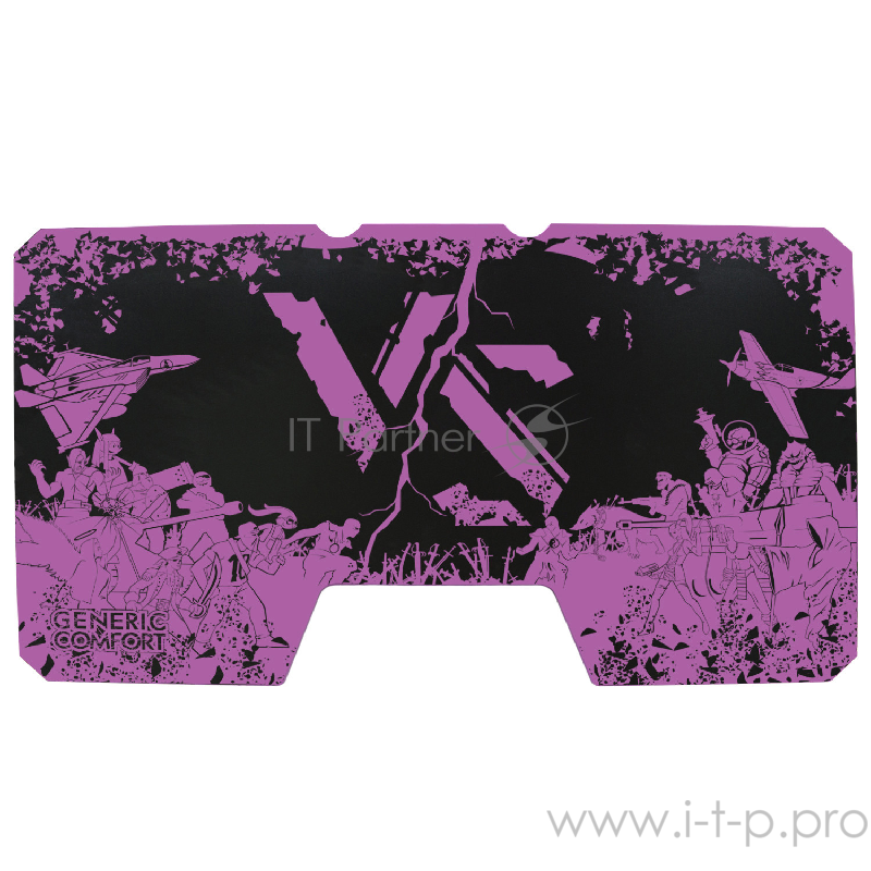 Generic Comfort Gamer2/VS/NP Игровой стол чёрно-фиолетовый (ЛДСП Е1,150 x 90 x 75)