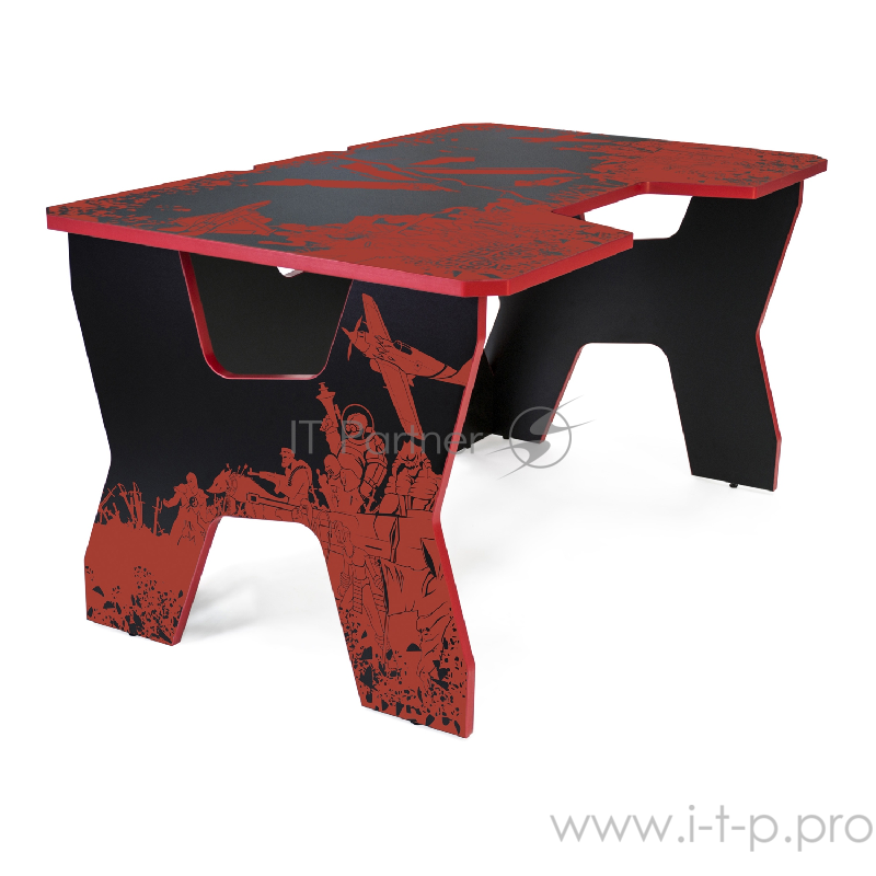 Generic Comfort Gamer2/VS/NR Игровой стол чёрно-красный (ЛДСП Е1,150 x 90 x 75)
