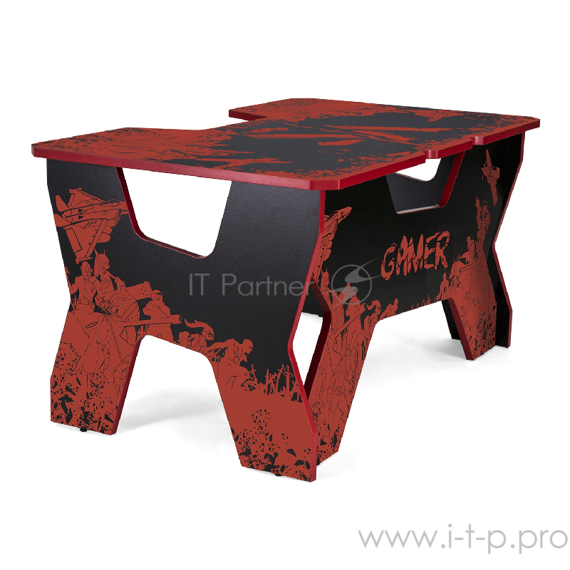 Generic Comfort Gamer2/VS/NR Игровой стол чёрно-красный (ЛДСП Е1,150 x 90 x 75)
