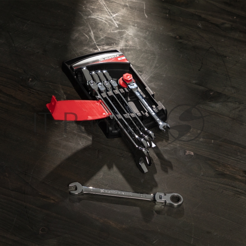 MATRIX Набор ключей комбинированных, трещоточных шарнирных 6шт 14897