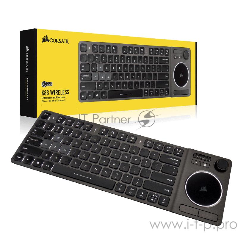 Игровая клавиатура Corsair Gaming™ K83 Wireless Entertainment Keyboard, Backlit White LED (Russian) Игровая клавиатура Corsair Gaming™ K83 Wireless Entertainment Keyboard, Backlit White LED (Russian)