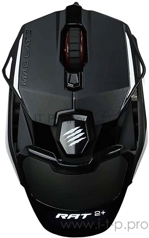 Mad Catz R.A.T. 2+ Игровая мышь чёрная (PMW3325, USB, 3 кнопки, 5000 dpi, красная подсветка)