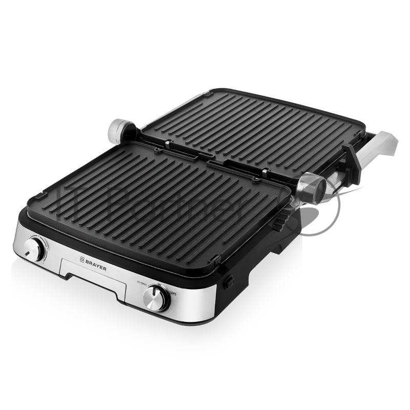 Гриль-пресс BRAYER, 2000 Вт, съем двухс., 31*26 см, регул высот, мет корп., поддон, 180