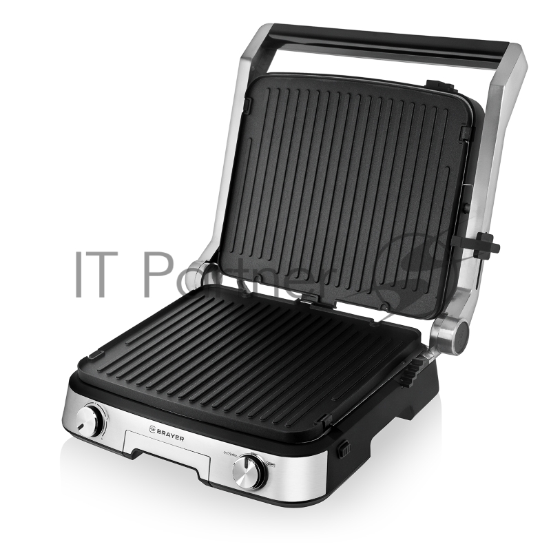 Гриль-пресс BRAYER, 2000 Вт, съем двухс., 31*26 см, регул высот, мет корп., поддон, 180