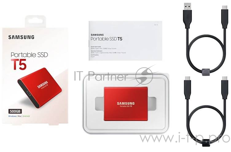 Твердотельный накопитель Samsung SSD 500GB T5 USB 3.1 Gen2, 540MB/s
