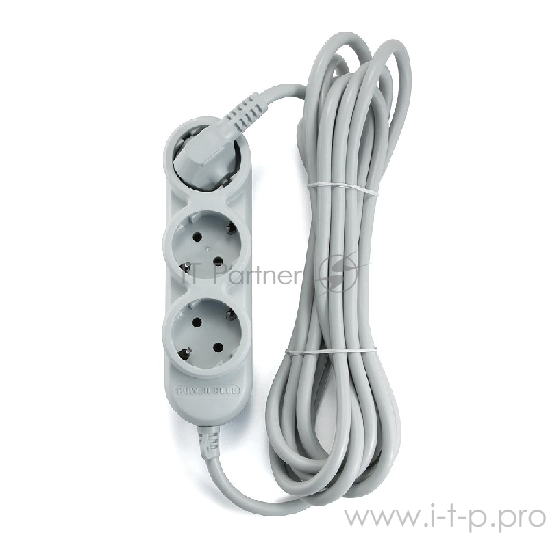 Бытовой удлинитель PowerCube, 3+2 розетки, 3500 Вт, 16 А, 5.0 м