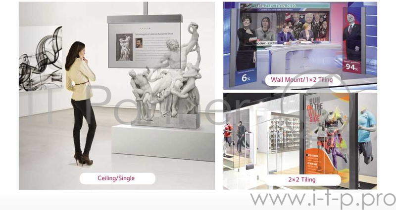 Панель LG 55 55EW5F серебристый OLED LED 1ms 16:9 HDMI матовая 1100:1 400cd 178гр/178гр 1920x1080 DisplayPort FHD USB 13.9кг