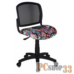 Кресло Бюрократ CH-296NX/TATTOO спинка сетка черный сиденье черный черепа Tattoo