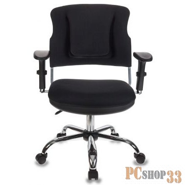 Кресло Бюрократ CH-323AXSN/B спинка динамичная поддержка черный 26-28 крестовина хром