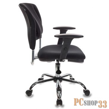 Кресло Бюрократ CH-323AXSN/B спинка динамичная поддержка черный 26-28 крестовина хром