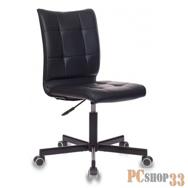 Кресло Бюрократ CH-330M/BLACK без подлокотников черный искусственная кожа крестовина металл