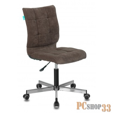 Кресло Бюрократ CH-330M/LT-10 без подлокотников темно-коричневый Light 10 крестовина металл