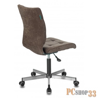 Кресло Бюрократ CH-330M/LT-10 без подлокотников темно-коричневый Light 10 крестовина металл