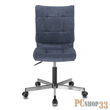 Кресло Бюрократ CH-330M/LT-27 без подлокотников темно-синий крестовина металл