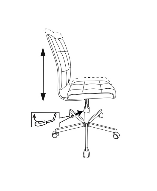 Кресло Бюрократ CH-330M/OR-03 без подлокотников синий искусственная кожа крестовина металл