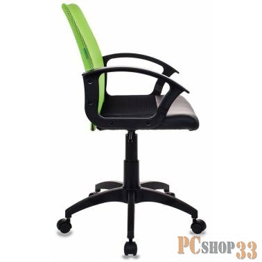 Кресло Бюрократ CH-590/SD/BLACK спинка сетка салатовый сиденье черный искусственная кожа