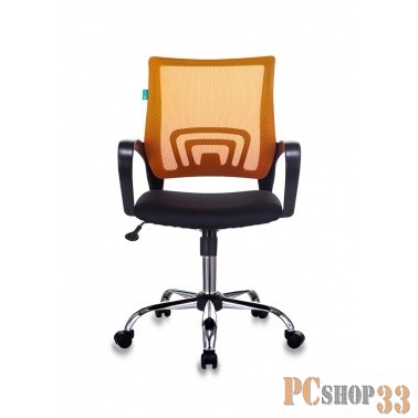 Кресло Бюрократ CH-695N/SL/OR/BLACK спинка сетка оранжевый TW-38-3 сиденье черный TW-11 крестовина хром