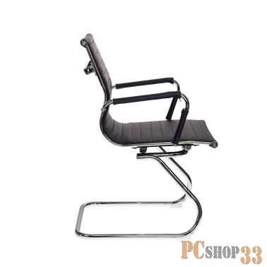 Кресло Бюрократ CH-883-LOW-V/BLACK низкая спинка черный искусственная кожа