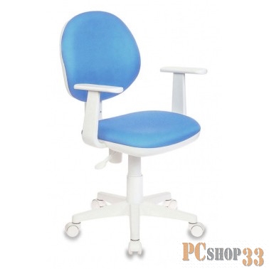 Кресло Бюрократ CH-W356AXSN/15-107 голубой 15-107 (пластик белый)
