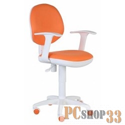 Кресло Бюрократ CH-W356AXSN/15-75 оранжевый 15-75 колеса белый/оранжевый (пластик белый)