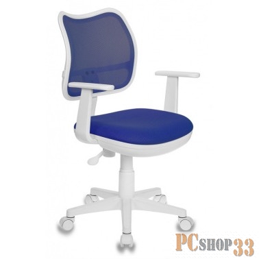 Кресло Бюрократ CH-W797/BL/TW-10 спинка сетка синий сиденье синий TW-10 колеса белый/синий (пластик