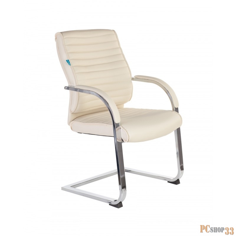 Кресло Бюрократ T-8010-LOW-V/IVORY на полозьях слоновая кость искусственная кожа