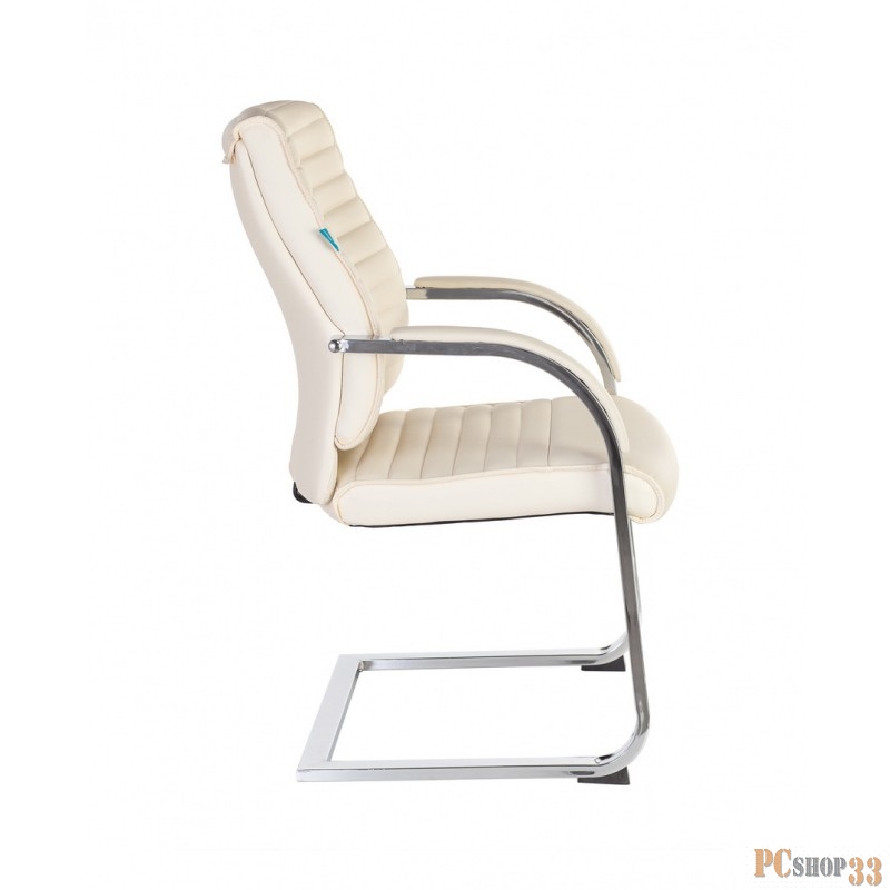 Кресло Бюрократ T-8010-LOW-V/IVORY на полозьях слоновая кость искусственная кожа