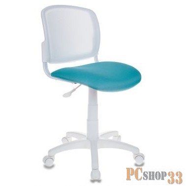 Кресло детское Бюрократ CH-W296NX/15-175 спинка сетка белый TW-15 сиденье бирюзовый 15-175