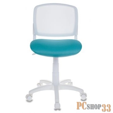 Кресло детское Бюрократ CH-W296NX/15-175 спинка сетка белый TW-15 сиденье бирюзовый 15-175