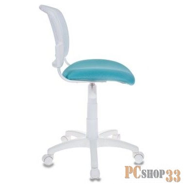 Кресло детское Бюрократ CH-W296NX/15-175 спинка сетка белый TW-15 сиденье бирюзовый 15-175