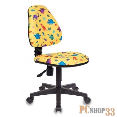 Кресло детское Бюрократ KD-4/DINO-Y желтый динозаврики Dino-Y