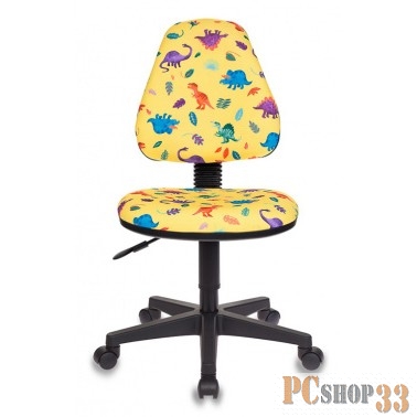 Кресло детское Бюрократ KD-4/DINO-Y желтый динозаврики Dino-Y