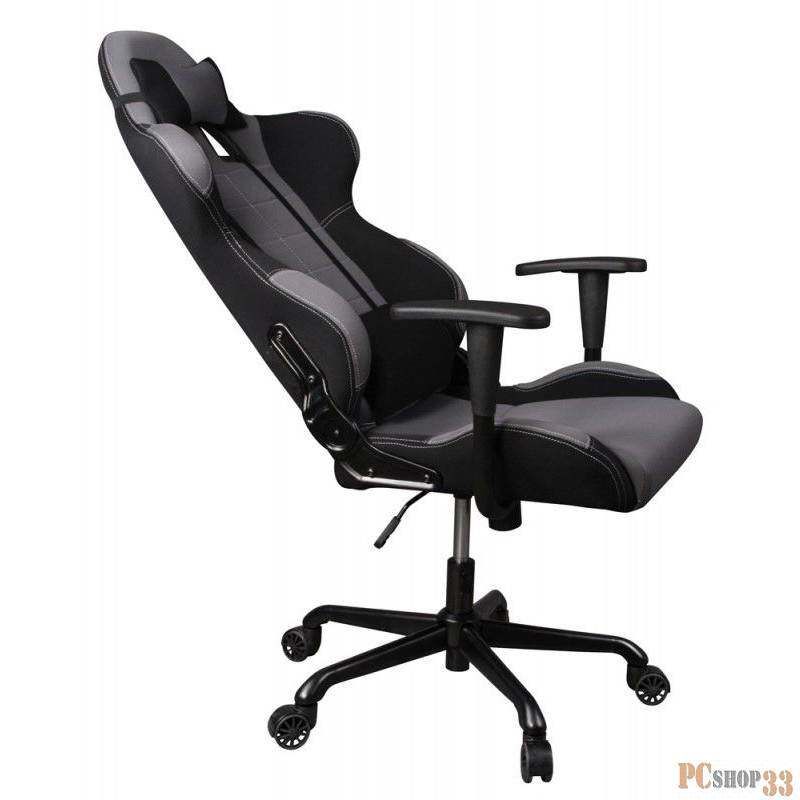 Кресло игровое Бюрократ 771/GREY+BL серый крестовина металл