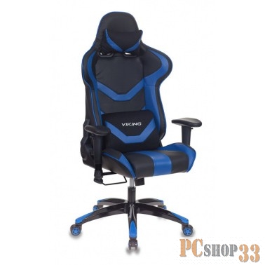 Кресло игровое Бюрократ CH-772N/BL+BLUE две подушки черный/синий искусственная кожа (пластик черный)