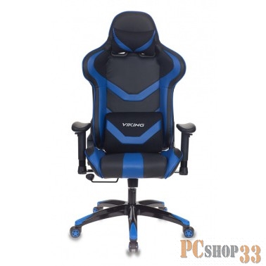 Кресло игровое Бюрократ CH-772N/BL+BLUE две подушки черный/синий искусственная кожа (пластик черный)