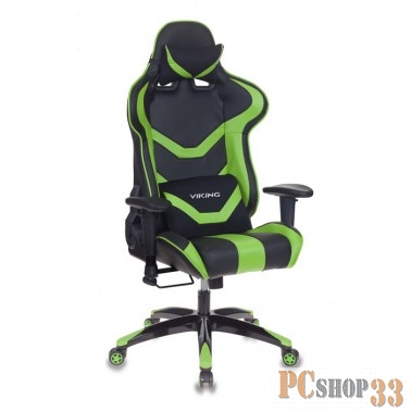 Кресло игровое Бюрократ CH-772N/BL+GREEN две подушки черный/зеленый искусственная кожа